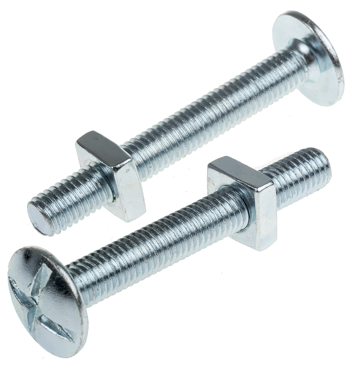 RS PRO Bright Zinc Steel Roofing Bolt x 60 mm