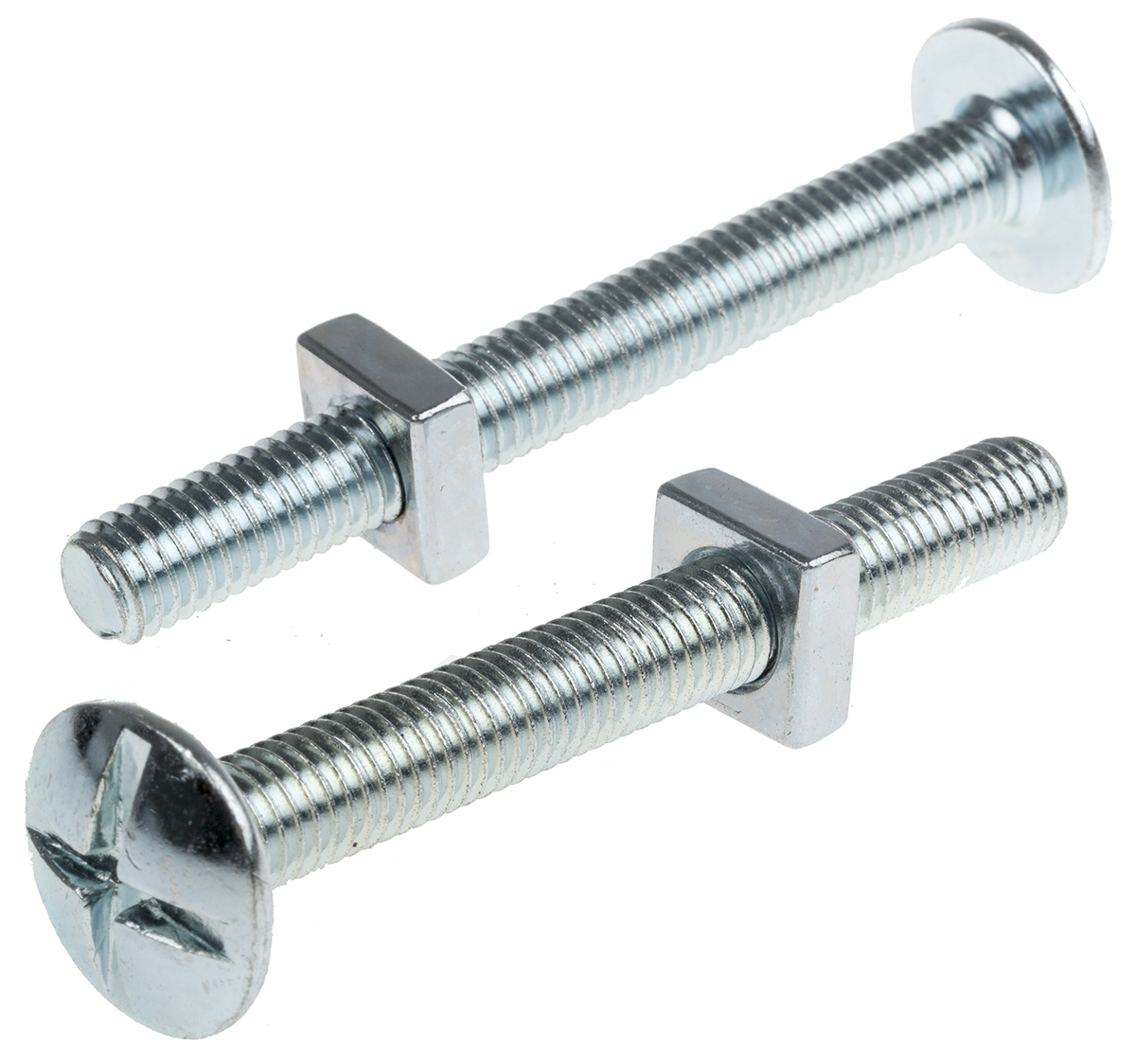 RS PRO Bright Zinc Steel Roofing Bolt x 70 mm