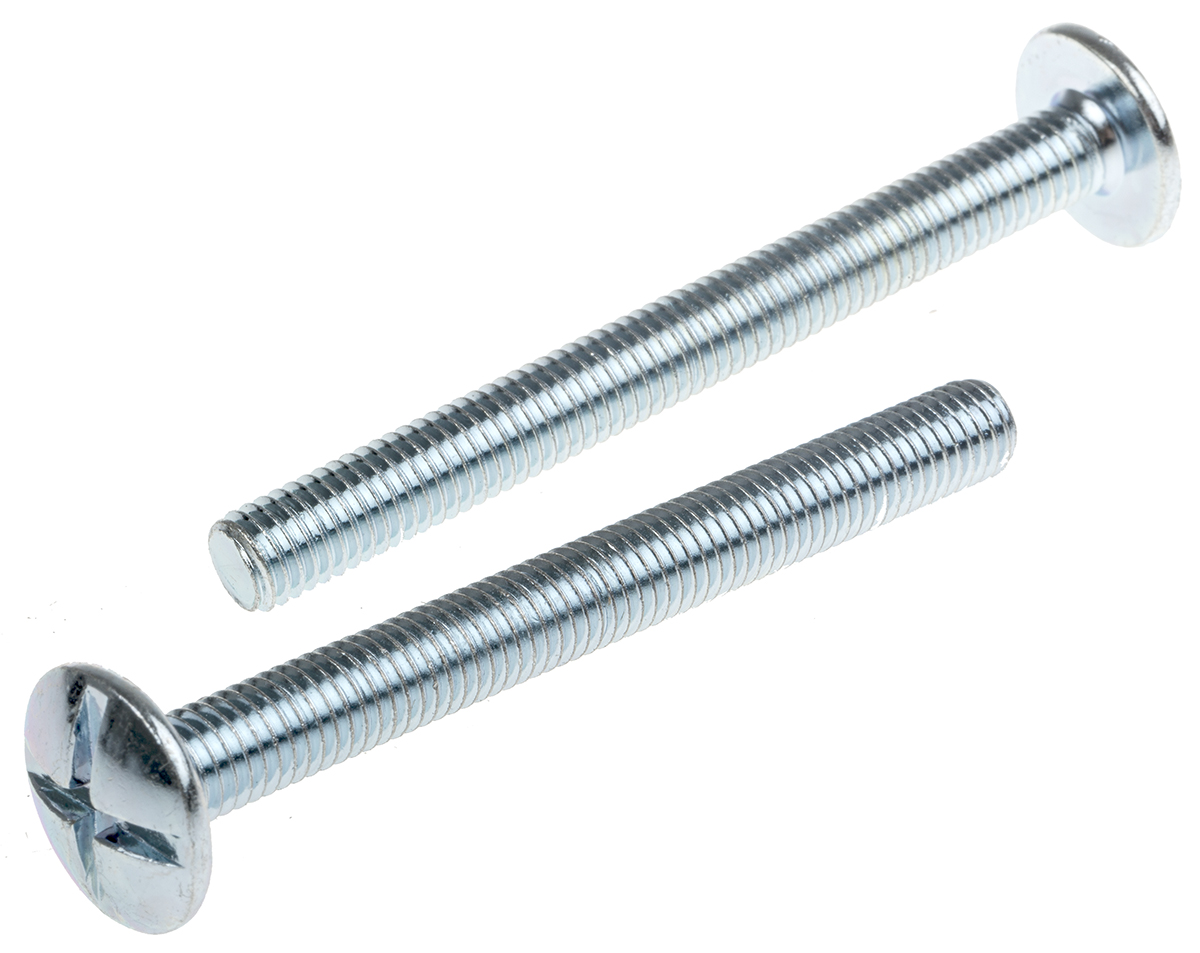 RS PRO Bright Zinc Steel Roofing Bolt x 80 mm