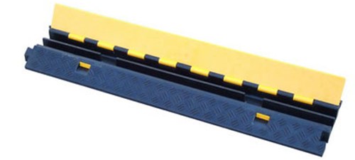 RS PRO 1 m Yellow, Black Cable Cover in Natural Rubber, 32 mm ID