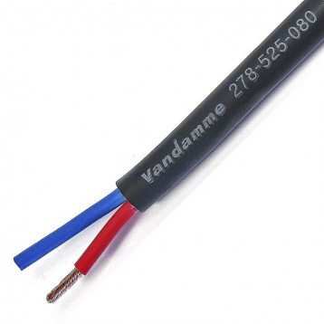 278-525-080 Van Damme 2 Core Audio Cable, 100 m, Grey