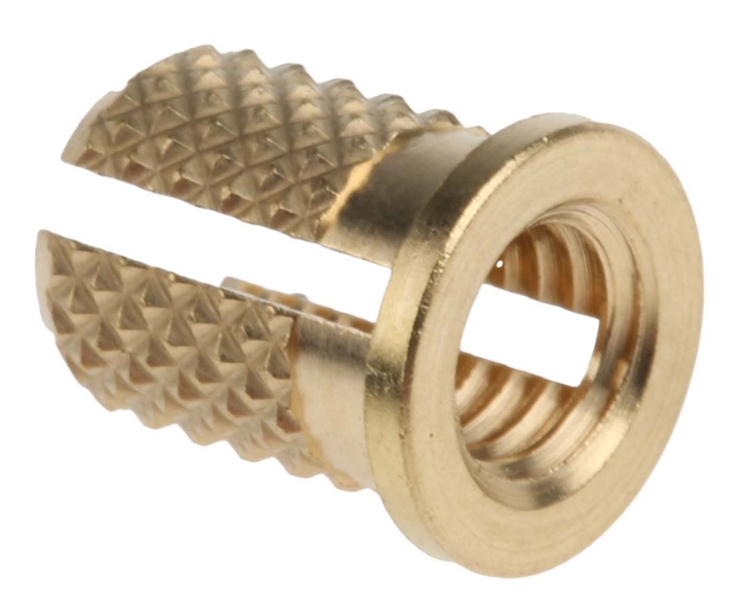 278-613 RS PRO Brass Threaded Insert, 8 mm diameter 6.4 mm 9.53 mm