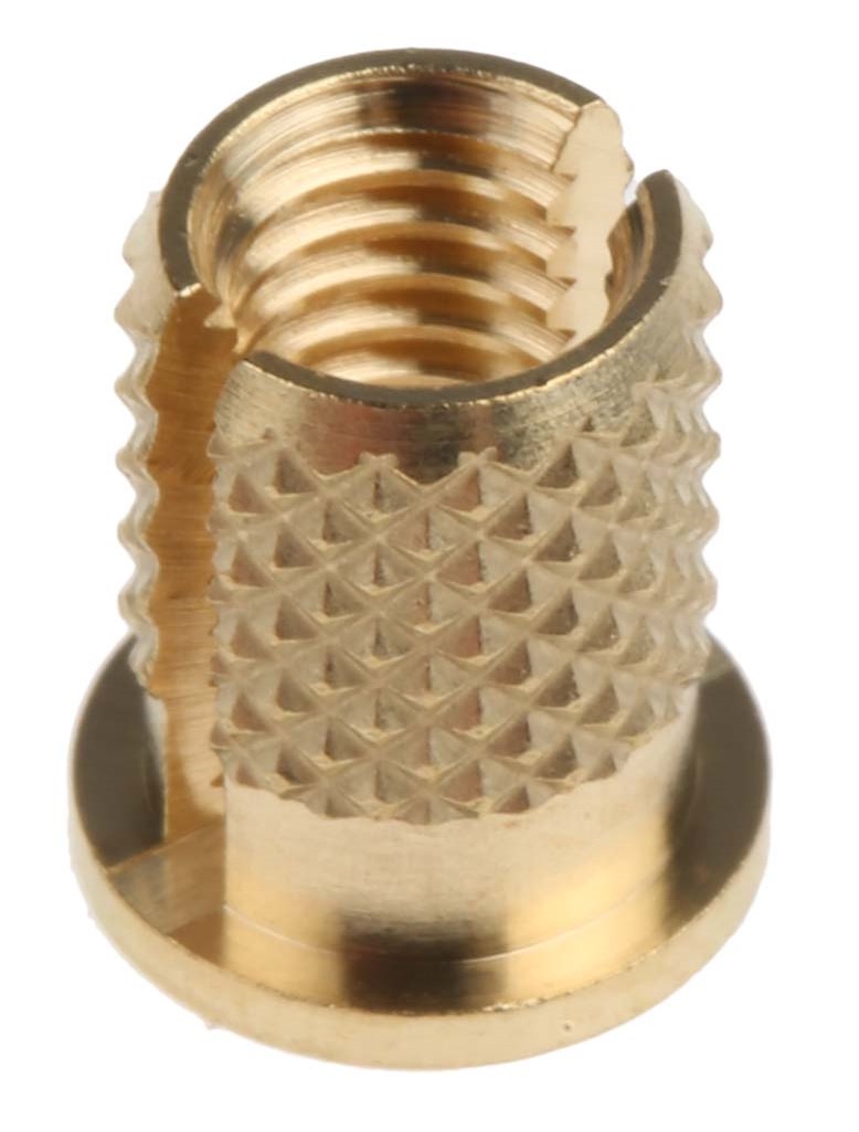 278-613 RS PRO Brass Threaded Insert, 8 mm diameter 6.4 mm 9.53 mm