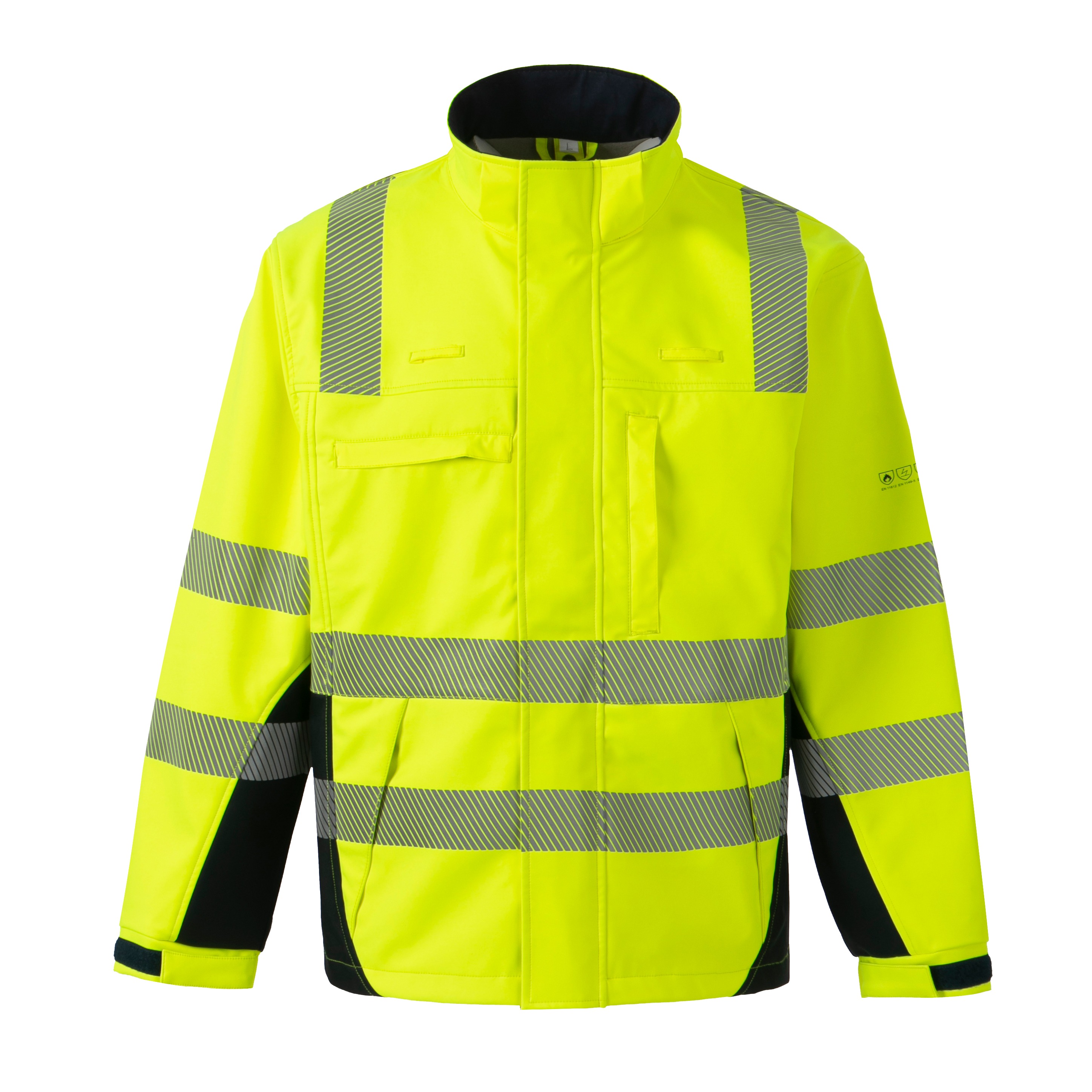 CODUPAL 278C/B Navy, Yellow Unisex Hi Vis Softshell, S