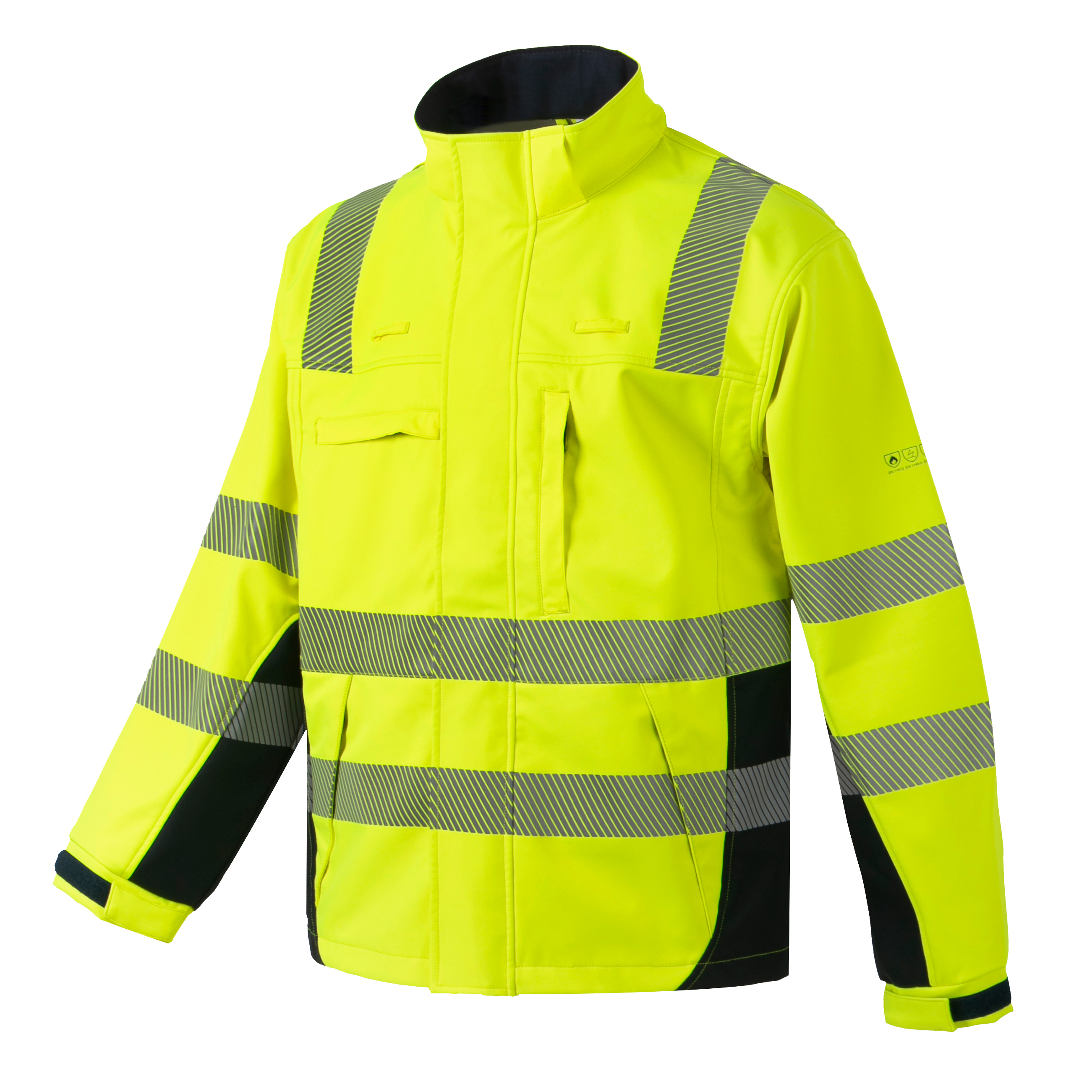 278cbjfs CODUPAL 278C/B Navy, Yellow Unisex Hi Vis Softshell, S