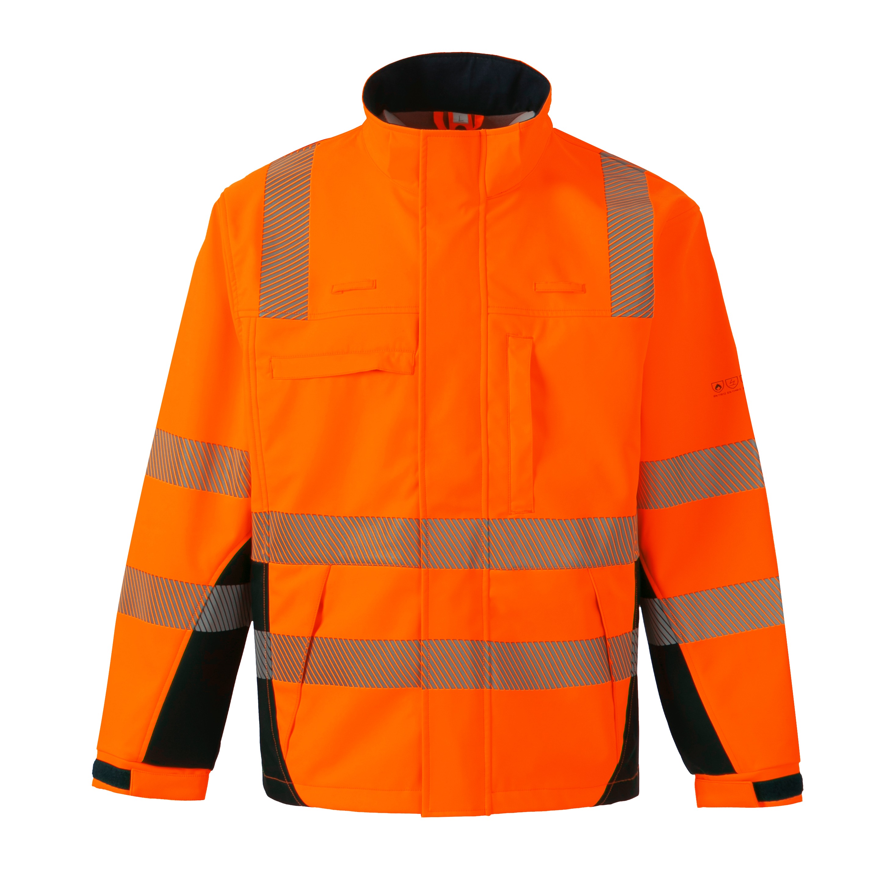 CODUPAL 278C/B Navy, Orange Unisex Hi Vis Softshell, S