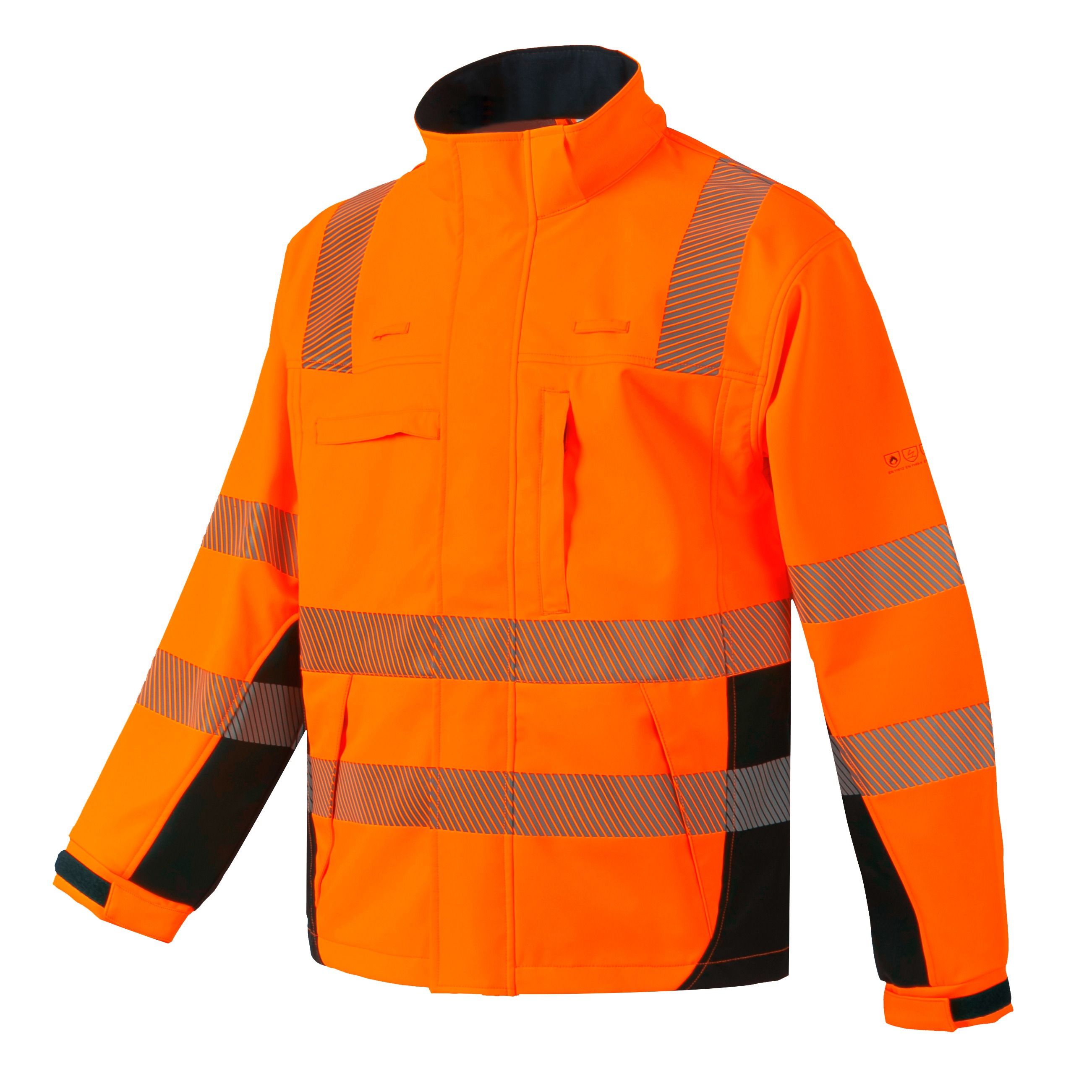 278cbofs CODUPAL 278C/B Navy, Orange Unisex Hi Vis Softshell, S