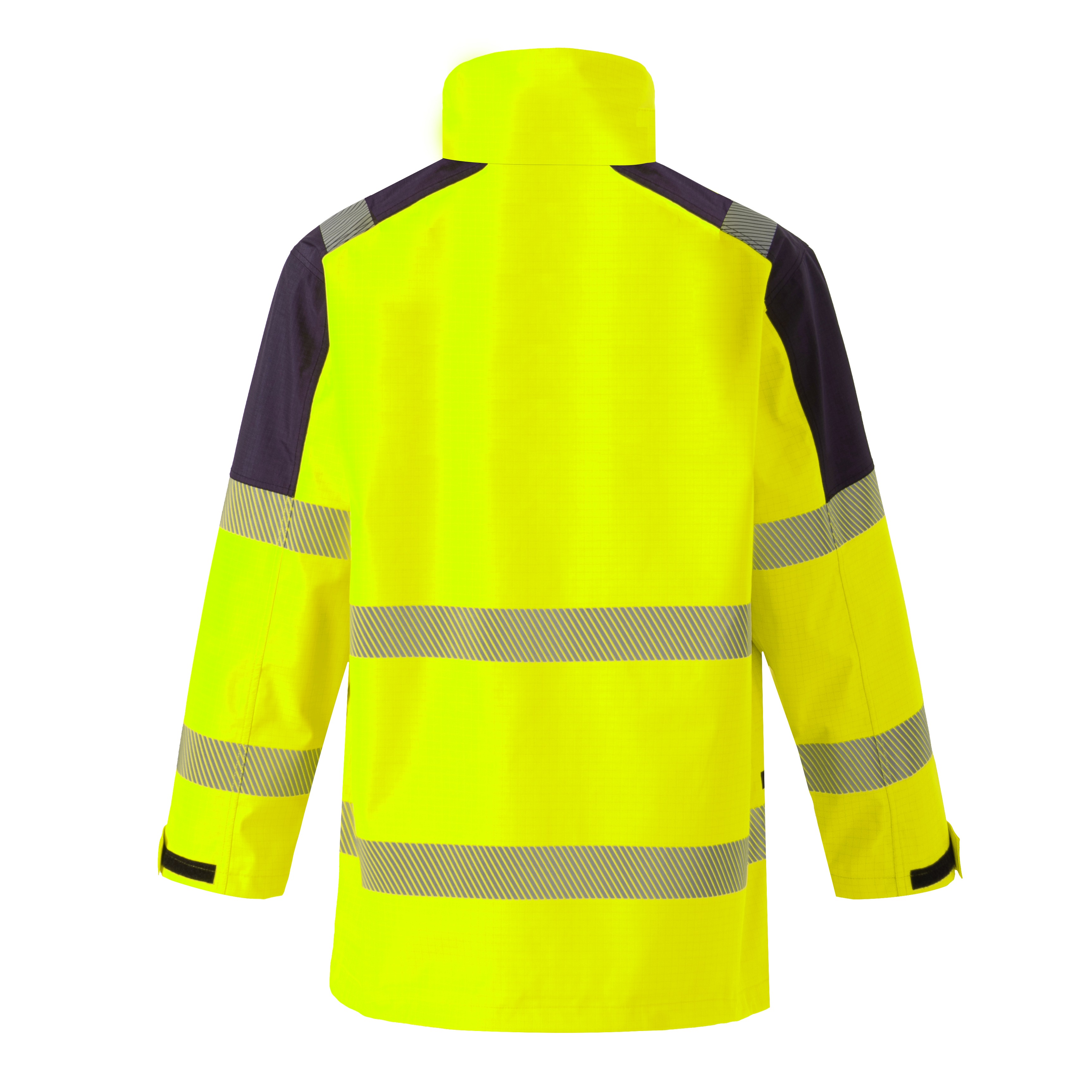 278cvjfl CODUPAL Zeus Navy, Yellow Unisex Hi Vis Jacket, L