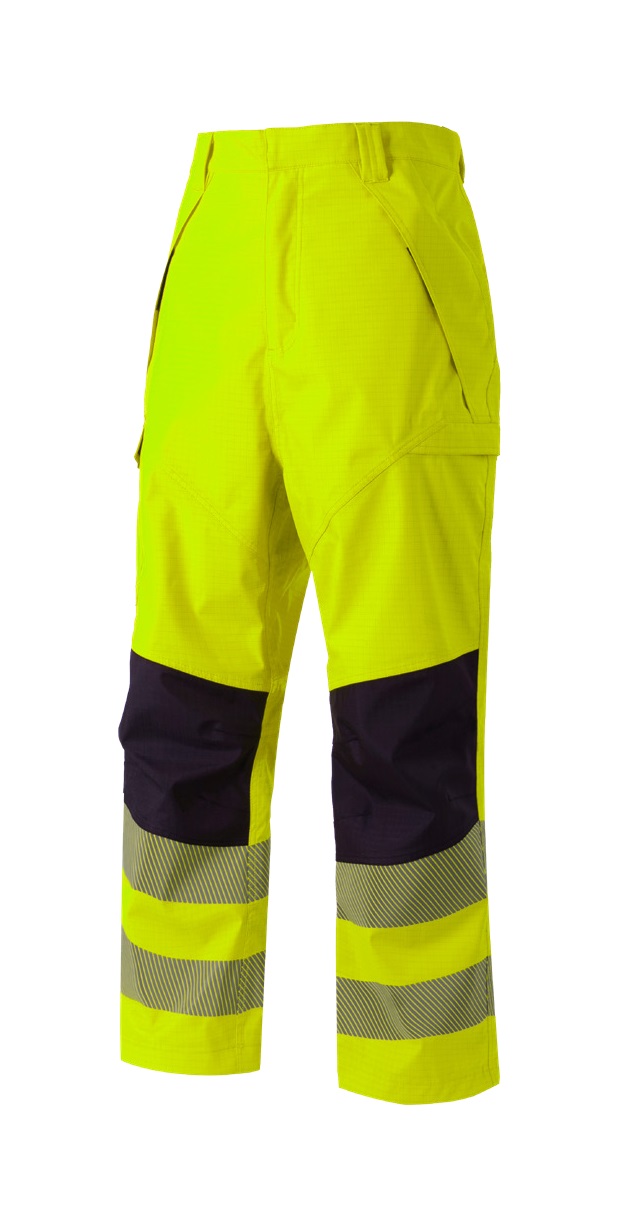 CODUPAL Ares Hi Vis Trouser Yellow, Navy XL Waist