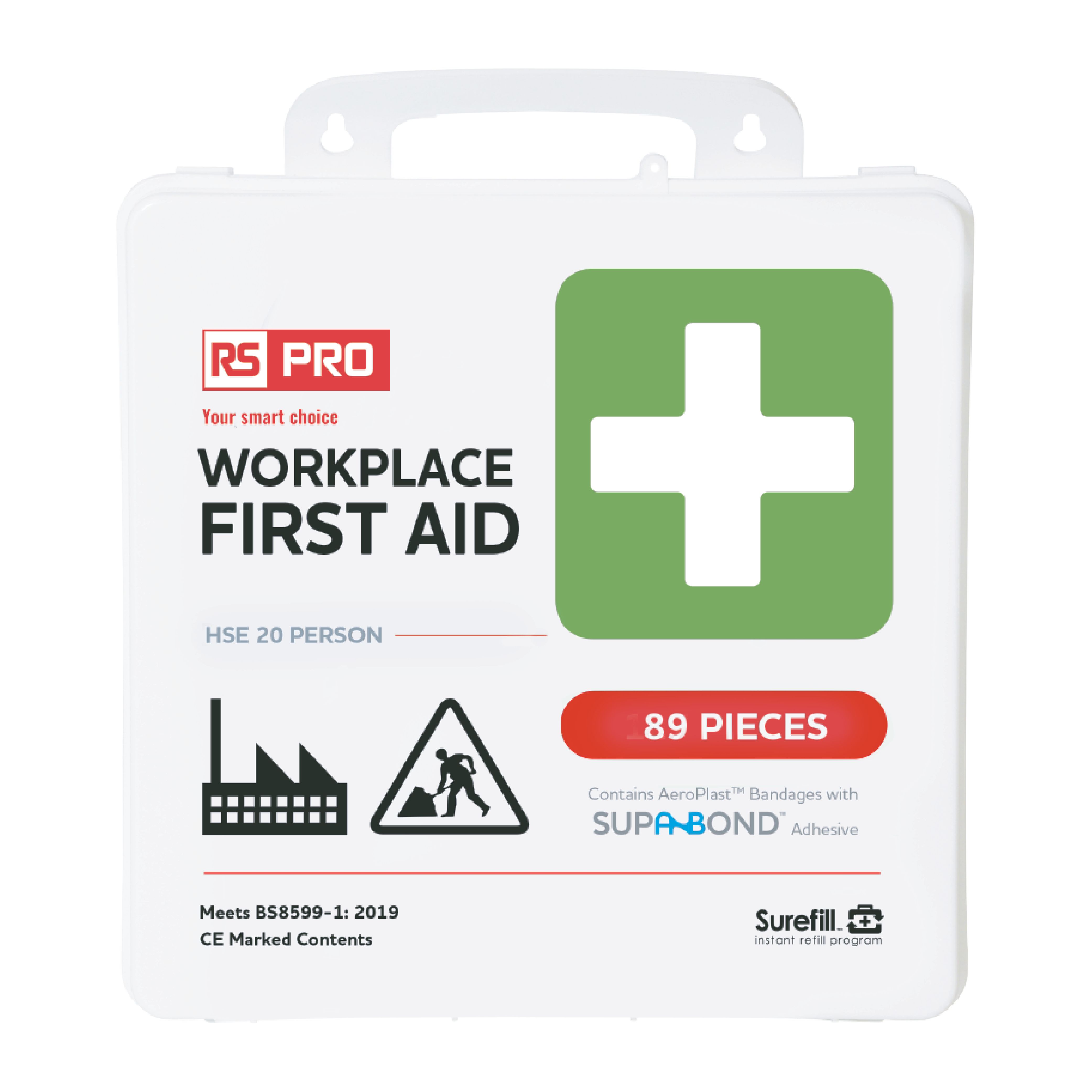 RS PRO First Aid Kit for 20 Person/People, Carrying Case
