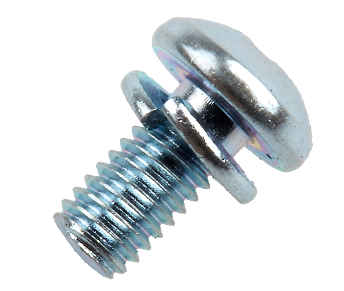RS PRO x 16 mm Bright Zinc Steel Pan Head Sems Screw, Spring Washer