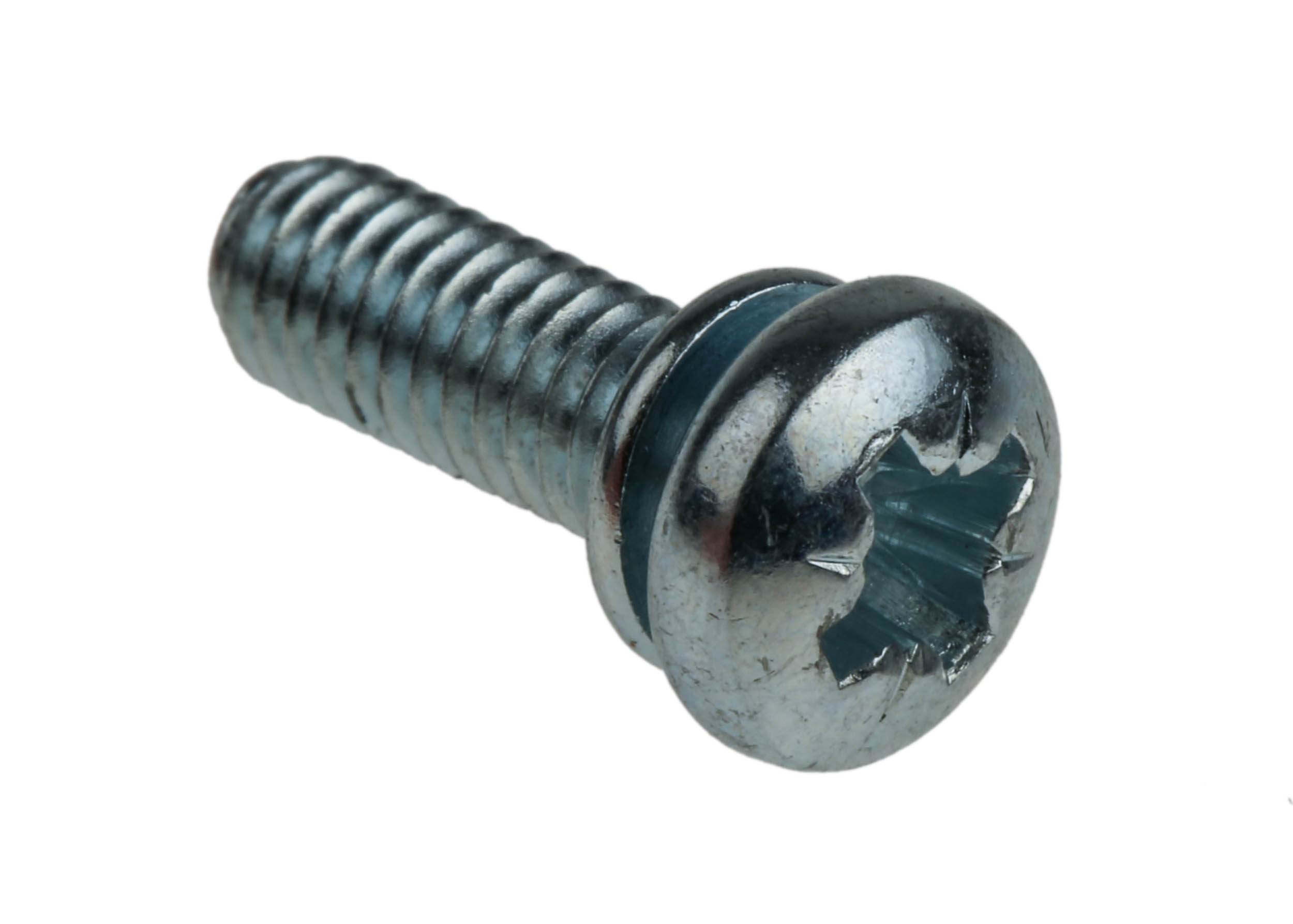 279-199 RS PRO x 16 mm Bright Zinc Steel Pan Head Sems Screw, Spring Washer