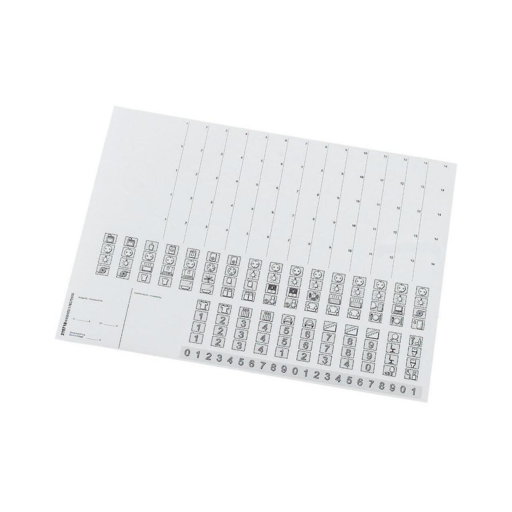 Eaton Inscription Label for Use with Distribution Board, Pre-printed "0 - 9