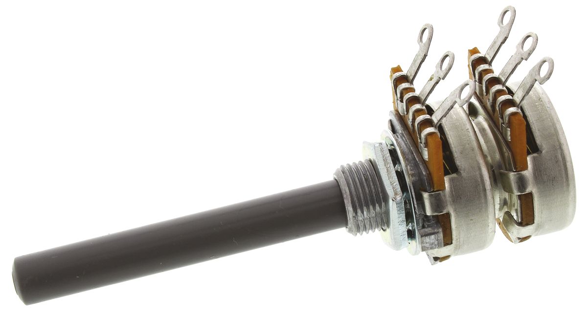 TE Connectivity 27 5 kΩ Rotary Potentiometer 1-Turns 2-Gang Panel Mount, 27ESA502MMF50N