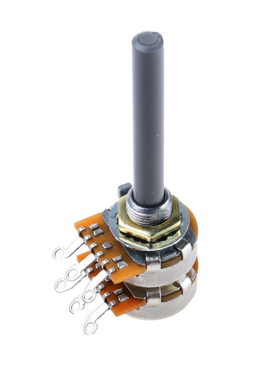 TE Connectivity 27 100 kΩ Rotary Potentiometer 1-Turns 2-Gang Panel Mount, 27ESB104MMF50N
