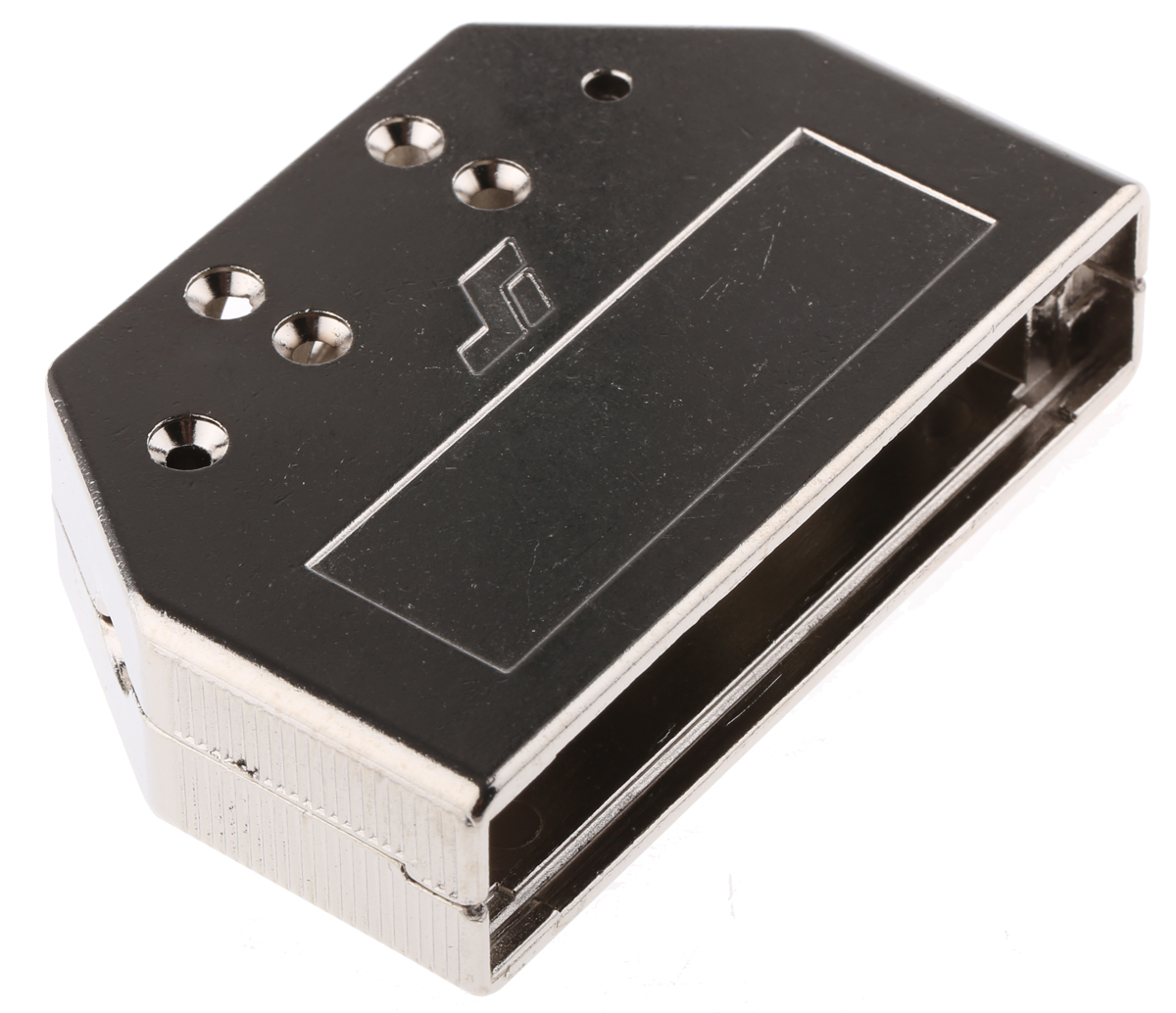 Amphenol Communications Solutions 8655MH Series Die Cast Zinc D Sub Backshell, 50 Way, Strain Relief