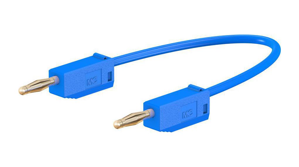 Staubli Test Lead 10A, 30V, 60 V, Blue, 45 cm Lead Length