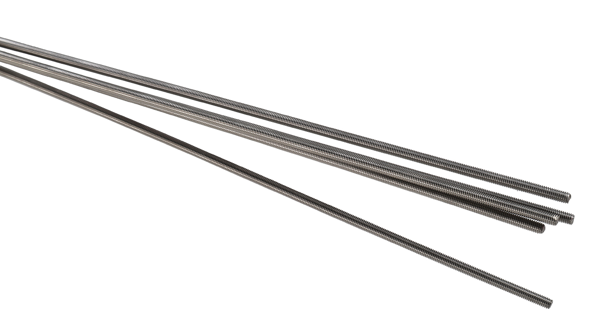 280-363 RS PRO Plain Stainless Steel Threaded Rod, M3, 1 m