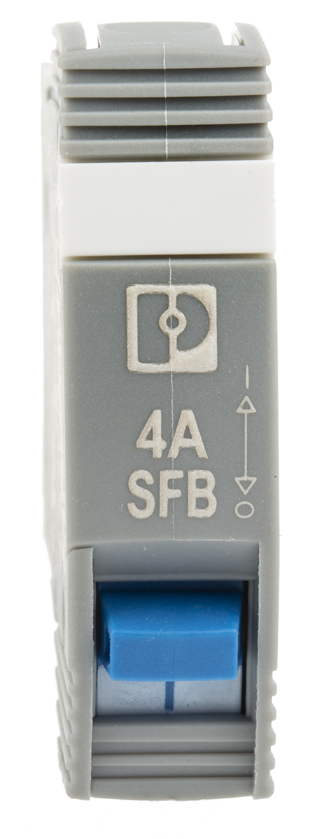 Phoenix Contact TRABTECH TRABTECH Thermal Circuit Breaker - 1-Pole, Base, 4A Current Rating, 277V ac, 50 V dc