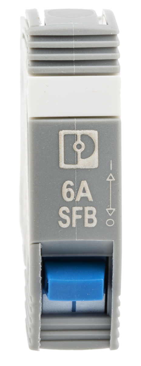 Phoenix Contact TRABTECH TRABTECH Thermal Circuit Breaker - 1-Pole, Base, 6A Current Rating, 277V ac, 50 V dc