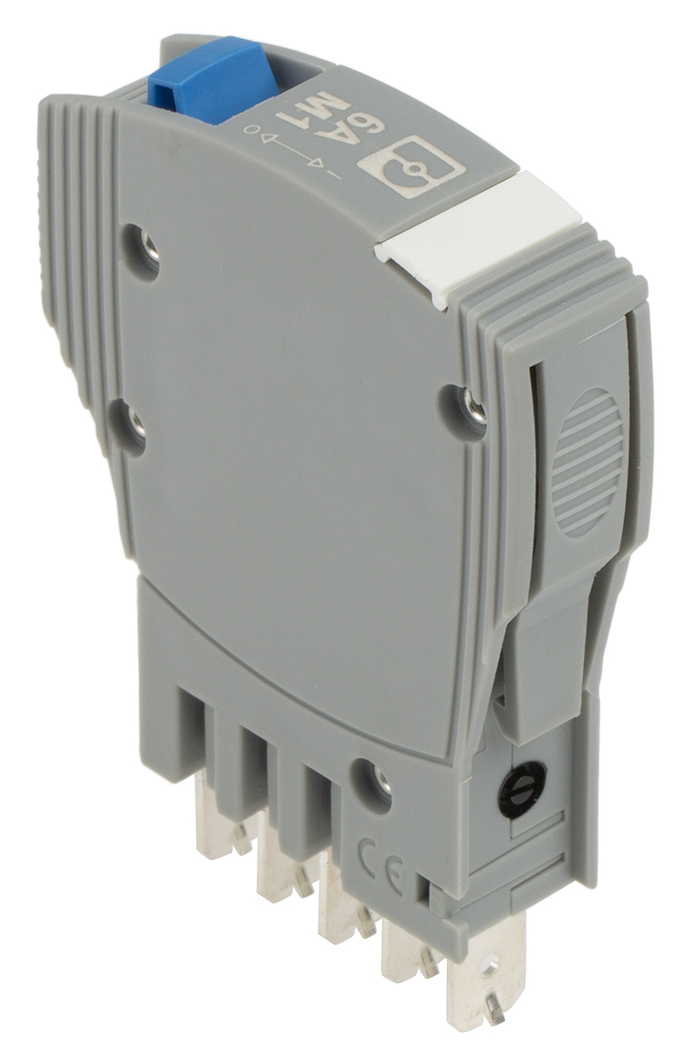 2800852 Phoenix Contact TRABTECH TRABTECH Thermal Circuit Breaker - 1-Pole, Base, 6A Current Rating, 277V ac, 50 V dc