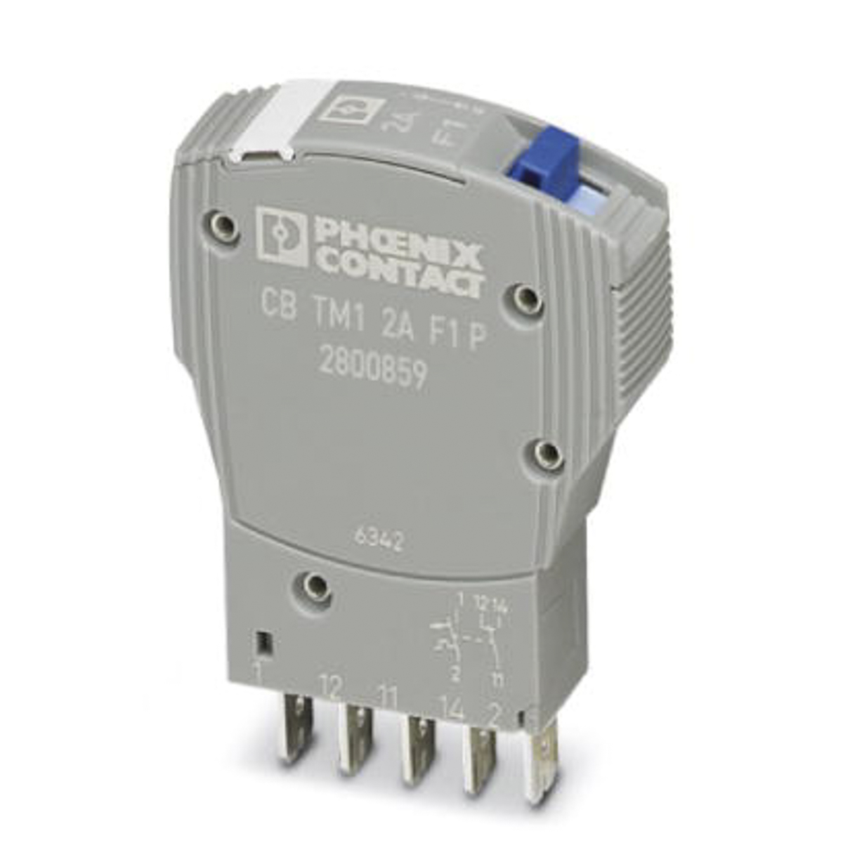 Phoenix Contact TRABTECH TRABTECH Thermal Circuit Breaker - 1-Pole, Base, 2A Current Rating, 277V ac, 50 V dc