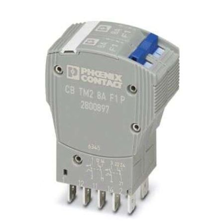 Phoenix Contact Thermomagnetic Device Circuit Breaker CB Thermal Circuit Breaker - 2-Pole, Snap-On, 8A Current Rating, 1