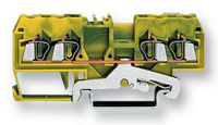WAGO 4-Way DIN Rail Earth Block, 2.5mm², 12AWG, 28 AWG Wire, Cage Clamp, Polyamide Housing