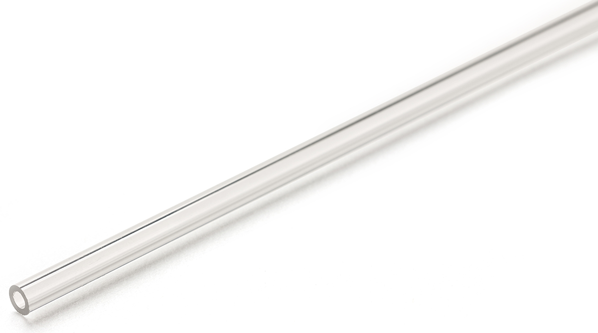 RS PRO Clear Acrylic Round Acrylic Tube, 1 m x 6 mm OD x 3.2 mm ID