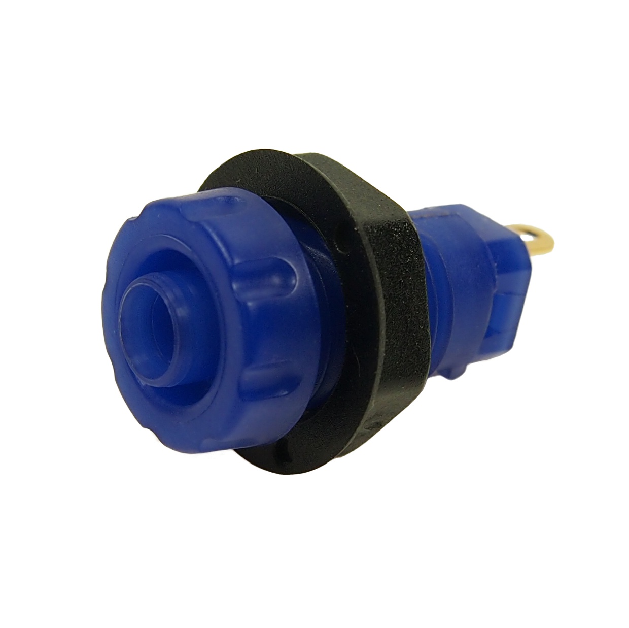 RS PRO, Blue 30A Banana Socket With Nylon Contacts and Gold Plated