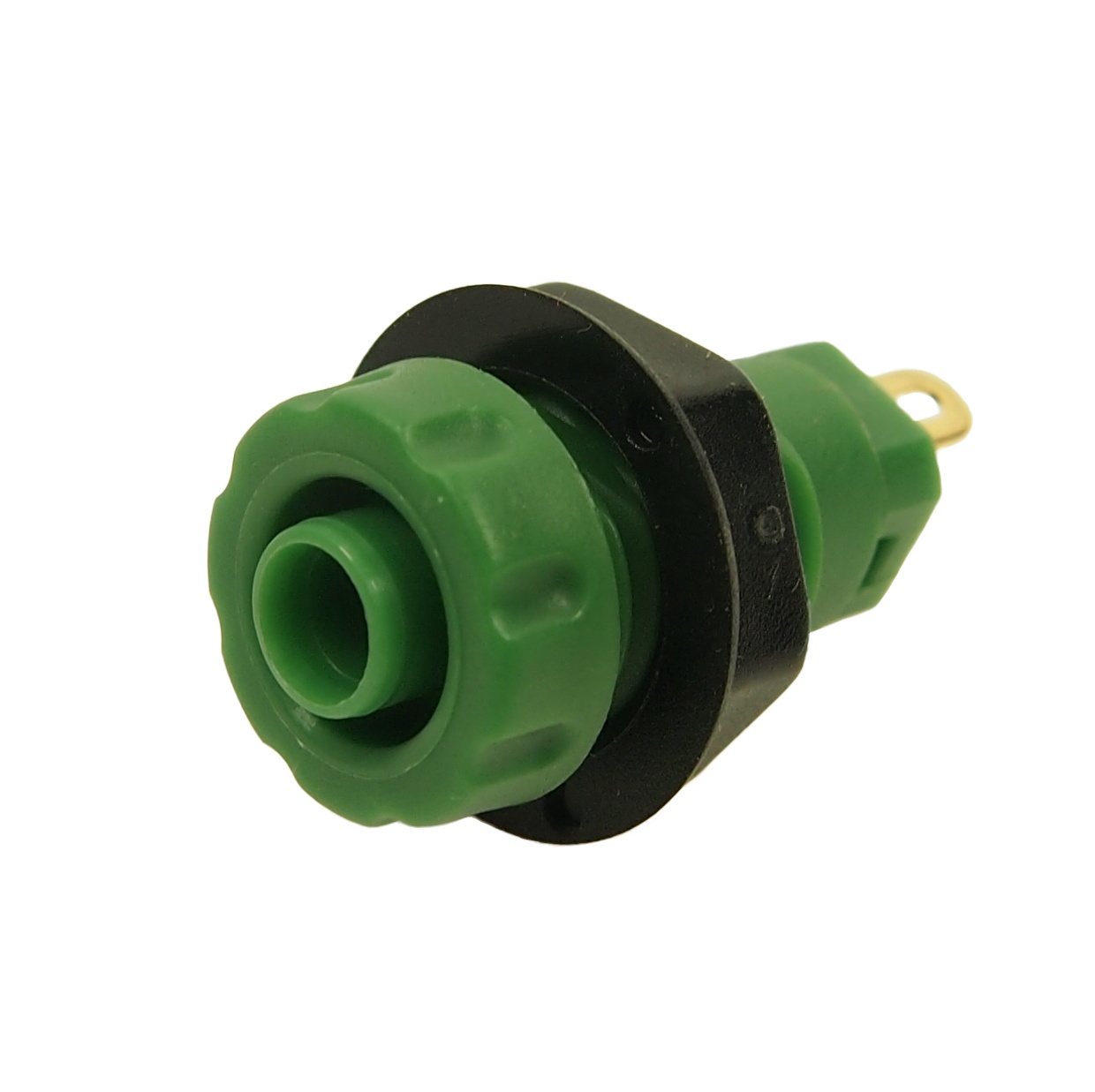 RS PRO, Green 30A Banana Socket With Nylon Contacts and Gold Plated