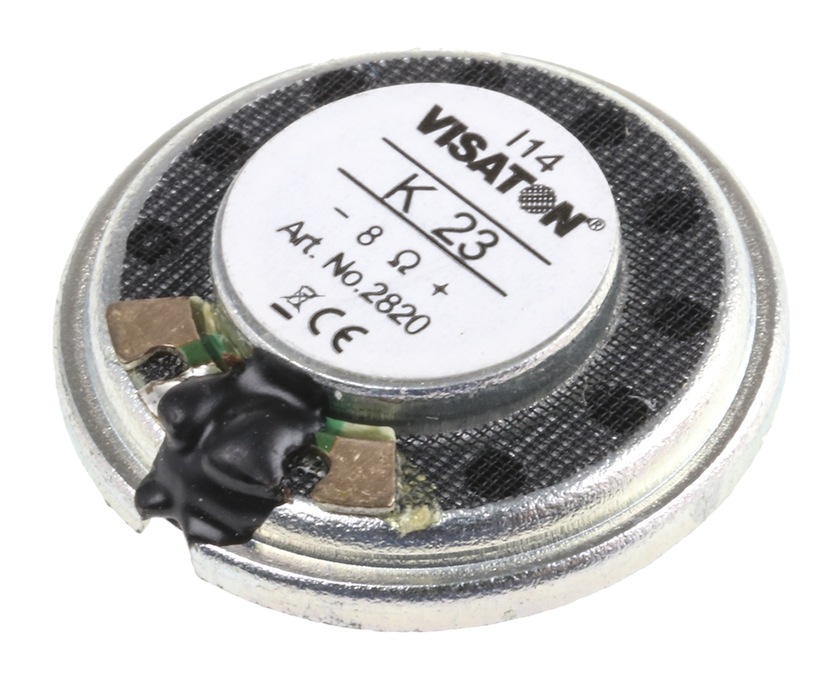 2820 Visaton 23 mm dia, 0.5W Mid Range, 8 Ω, 420 Hz 20 kHz