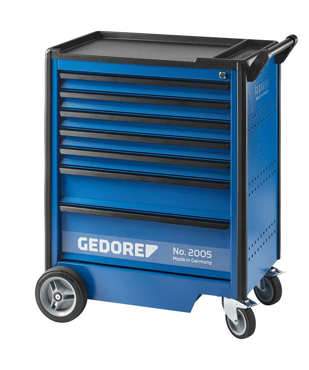 Gedore 7 Drawer Wheeled Tool Trolley, Sheet Metal
