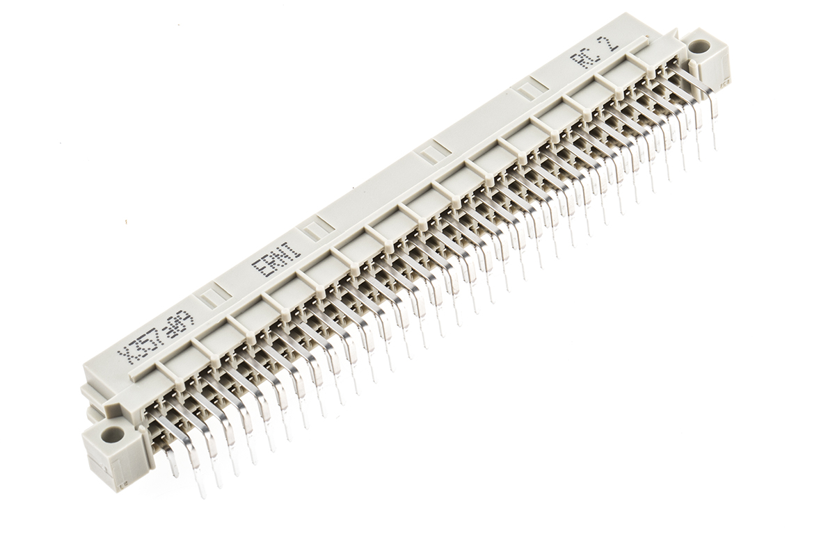 ERNI DIN 41612 64 Way 2.54 mm Pitch, Type C/2, Type Solder Class Class C2, 3 Row Female, Right Angle DIN 41612 Connector
