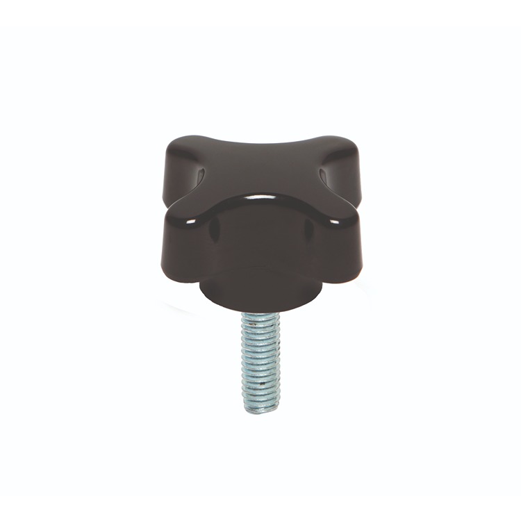 RS PRO Black Duroplast Star Clamping Knob, M12 x 40, Threaded
