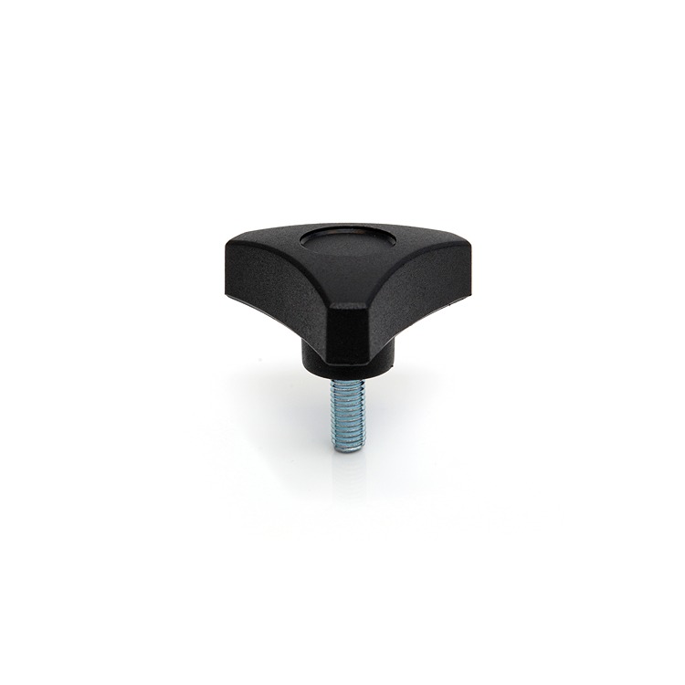 RS PRO Black Thermoplastic Star Clamping Knob, M8, Threaded