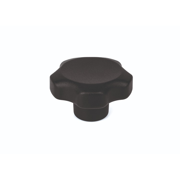 RS PRO Black Thermoplastic Multiple Lobes Clamping Knob, M8, Female Insert