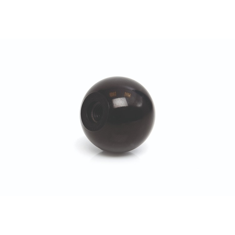 RS PRO Black Duroplast Ball Clamping Knob, M10, Threaded