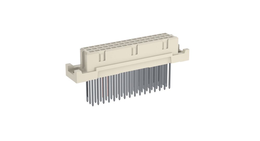 ERNI DIN 41612 48 Way 2.54 mm Pitch, Type Through Hole, Type C/2, Type Solder Class Class C2, 3 Row Female, Straight DIN