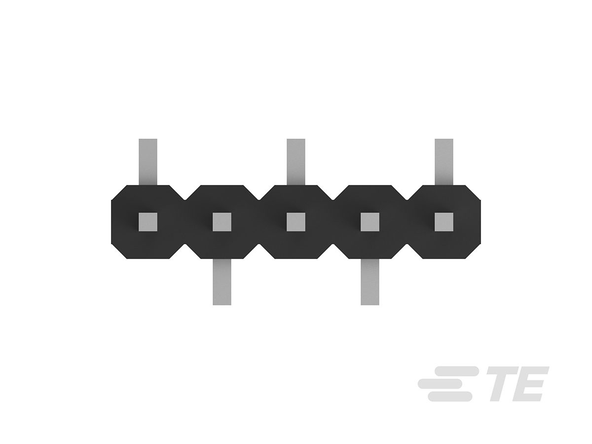2842102-6 TE Connectivity AMPMODU Series Straight Surface Pin Header, 6 Contact(s), 2 mm Pitch, 1 Row, Unshrouded