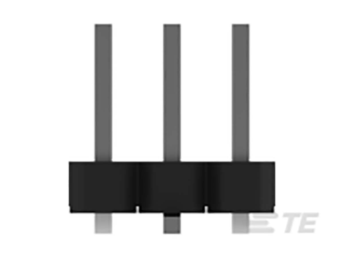 TE Connectivity AMPMODU Series Straight Surface Pin Header, 3 Contact(s), 2 mm Pitch, 1 Row, Unshrouded