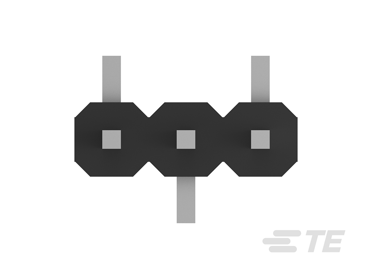 2842104-3 TE Connectivity AMPMODU Series Straight Surface Pin Header, 3 Contact(s), 2 mm Pitch, 1 Row, Unshrouded