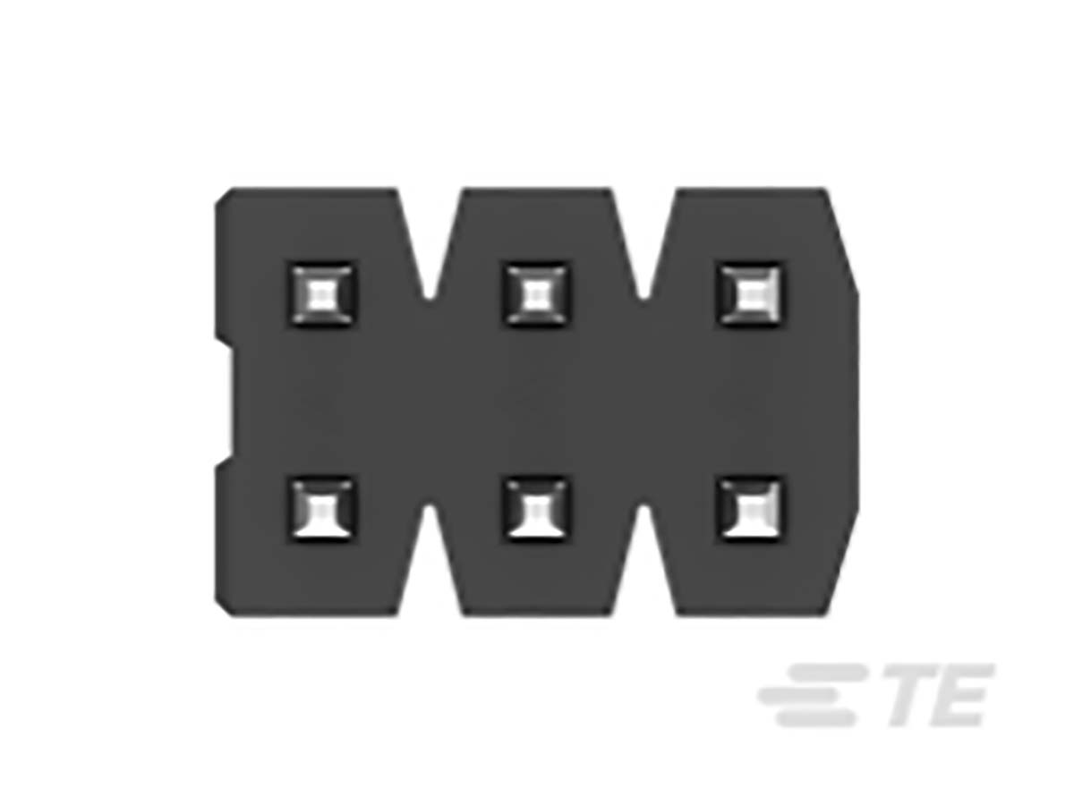 TE Connectivity AMPMODU Series Straight Through Hole Pin Header, 6 Contact(s), 2 mm Pitch, 2 Row, Unshrouded