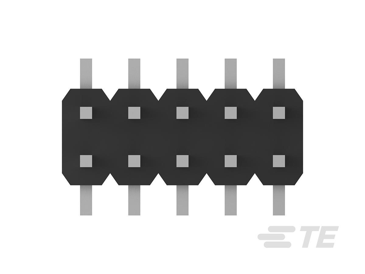 2842142-6 TE Connectivity AMPMODU Series Straight Surface Pin Header, 12 Contact(s), 2 mm Pitch, 2 Row, Unshrouded