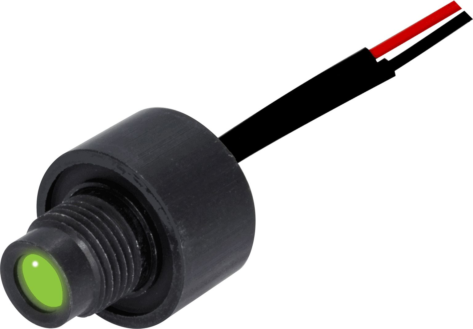 Oxley STR501 Series Green Indicator, 12V dc, 8mm Mounting Hole Size, Lead Wires Termination, IP68