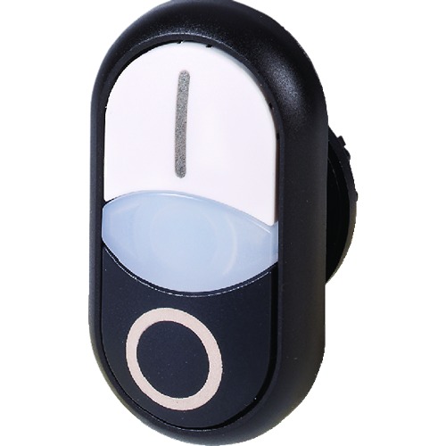 Eaton M22 Series White, Black Momentary Spring Return Push Button Switch, 22.5 mm Cutout, IP66