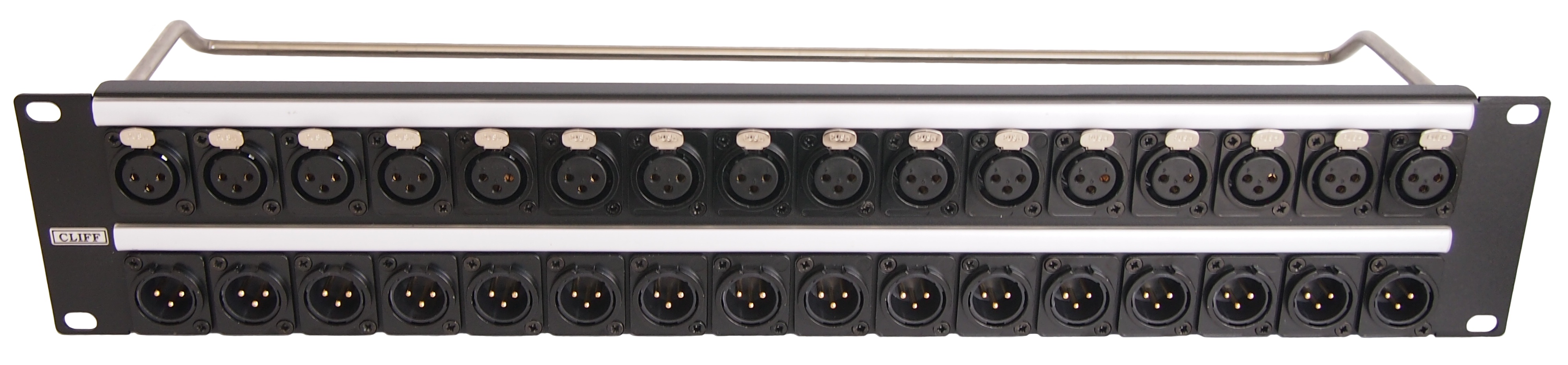 RS PRO XLR AV Patch Panel 32 Port Patch Panel, 2 U Rack Height
