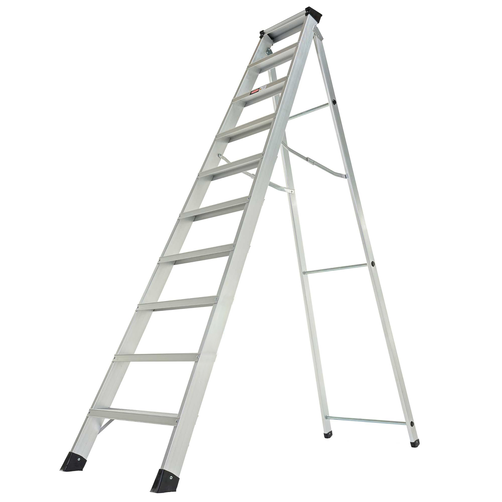 RS PRO Aluminium 10 steps Step Ladder, 2.01 m open length