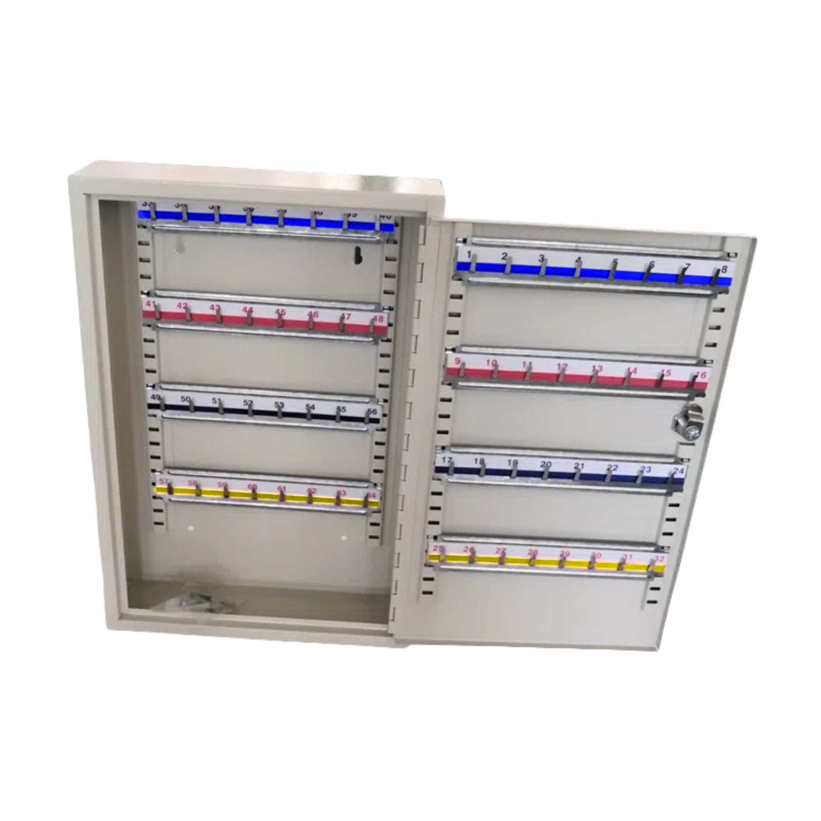 285-516 RS PRO Light Grey, Grey Steel Key Cabinet Wall