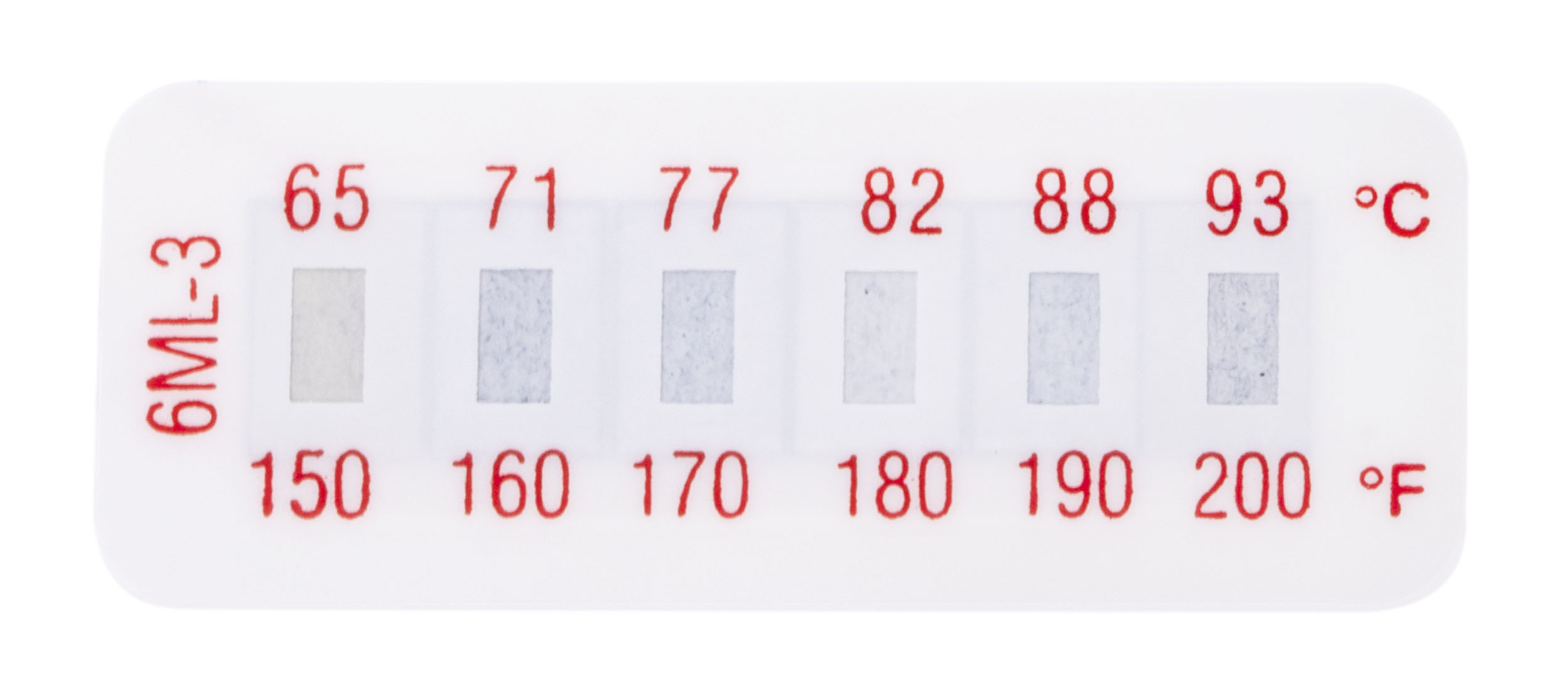 RS PRO Temperature Sensitive Label 65 °C to 93 °C 6 Levels